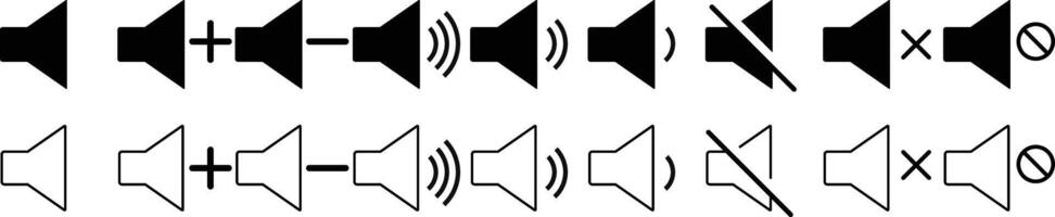 Volume icons set. noise icons symbol. sound level. Speaker symbol vector