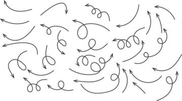 Curved arrows icon. curve dashed arrows design. Hand drawn arrow collection. exchange icons vector