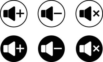 speaker icon set. noise icons symbol. sound level. silent signs. Volume symbols vector