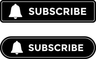 Subscribe buttons. Social media notification template. YouTube channel. Bell Alert. Subscription Buttons vector