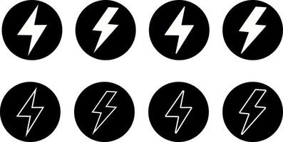 flash lightning bolt icon. Electric power symbol. Power energy sign. fast speed logotype vector