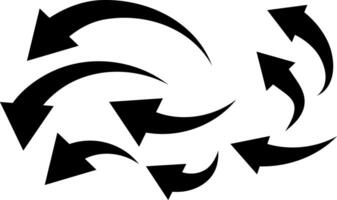 arrows icon. curve dashed arrows design. Hand drawn arrow collection. Curved arrows. exchange icons vector