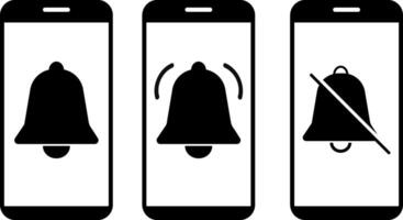 Smartphone notification bell icon set. Volume sign. noise icons symbol. sound level. Speaker symbol vector