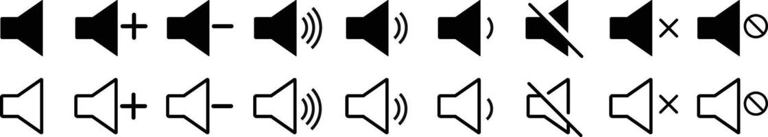 speaker icon. noise icons symbol. sound level. silent signs. Volume symbol vector