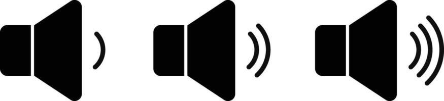 Volume icon set. noise icons symbols. sound level. Speaker symbol vector