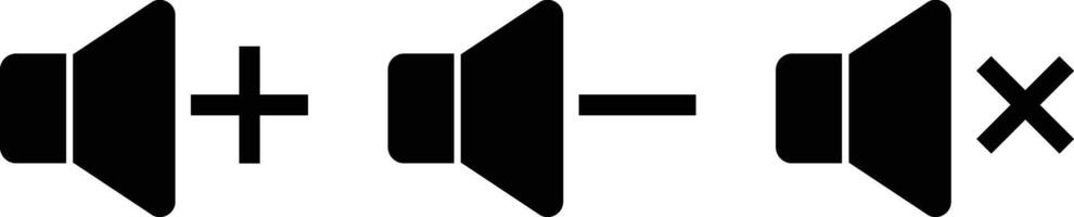 speaker icon set. noise icons symbol. sound level. silent signs. Volume symbol vector