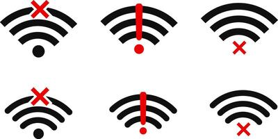 Internet connection problem icon. Wireless Technology. Connection lost symbol vector