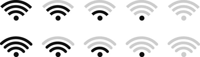 wifi icon set. internet symbol sign collection. Wireless Technology. Connection lost symbol vector