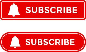 Subscribe buttons. Social media notification template. YouTube channel. Bell Alert. Subscription Button vector