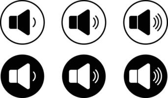 Volume icon set. noise icons symbol. sound level. Speaker symbol vector