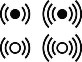 sound waves icon set. Voice message and sounds representation. podcast audio recording or voice chat. radar station signal vector