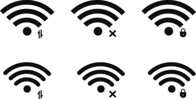 wifi icon set. internet sign collection. Connection lost symbol. Wireless Technology vector