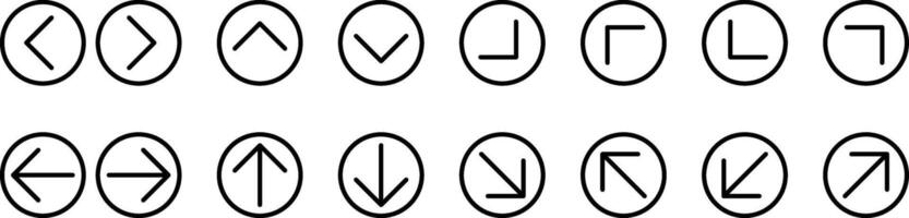 Collection different arrows sign. Interface Arrows icons. Sketch arrow design for business plan vector