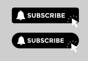 Subscribe buttons. Social media notification template. YouTube channel. Bell Alert. Subscription Buttonds vector