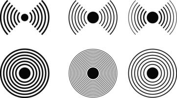 sound waves icon set. Voice message and sounds representation. podcast audio recording , voice chat. radar station signal vector