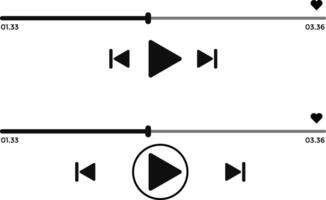 multimedia interface buttons. Media player icons. streaming frame on internet. voice record. Podcast playlist vector