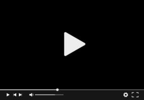 player screen template. Online broadcasting. social media interface. playback progress. Multimedia player template vector