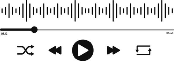 Music play interface icon. ideal for media players. streaming frame on internet. multimedia interface button vector