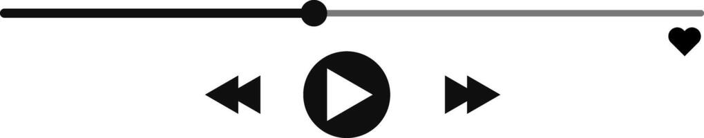 Music play interface icon. multimedia interface buttons. ideal for media players. streaming frame internet vector