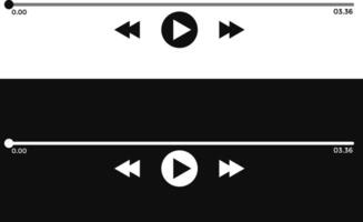 multimedia interface buttons. ideal for media players. streaming frame internet. voice record display. Podcast playlist vector