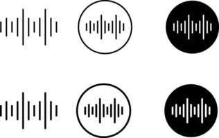 sound waves icon set. podcast audio recording or voice chat. radar station signal. Voice message and sound representation vector