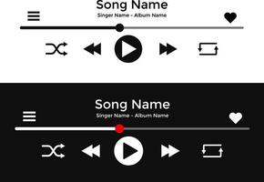 Music play interface icons. multimedia interface buttons. ideal for media players. streaming frame internet vector