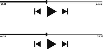 Music play interface icon. ideal for media players. streaming frame internet. multimedia interface buttons vector
