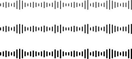 sound waves icon set. podcast audio recording or voice chat. radar station signal. Voice message and sounds representation vector