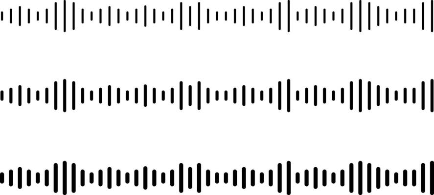 sound waves icon set. podcast audio recording or voice chat. radar station signal. Voice message and sounds representation
