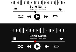 Music play interface icon. streaming frame internet. voice record display. Podcast playlist. multimedia interface buttons. ideal media players vector