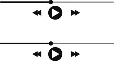 Music play interface icon. multimedia interface buttons. ideal for media play. streaming frame on internet vector