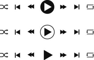 Music play interface icon. multimedia interface buttons. ideal for media players. streaming frame on internet vector