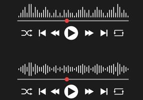 Music play interface icons. voice record display. Podcast playlist. multimedia interface button. ideal for media players vector