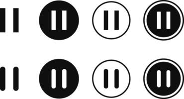 Media player icons set. Play and pause buttons. audio player button. player control symbol vector