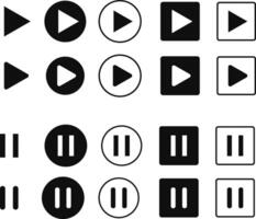 Play button icon set. play button icons symbol. music start sign. Music button. audio player button vector