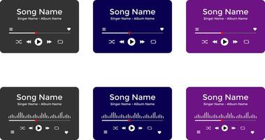 Music plays interface icon. ideal for media players. streaming frame on internet. multimedia interface buttons vector