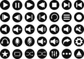 Media Player Buttons. continuing media playback. streaming frame on internet. Social media elements vector