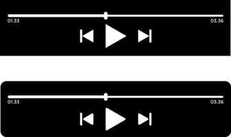 Music play interface icons. multimedia interface buttons. ideal for media players. streaming frame on internet. voice record display. Podcast playlist vector