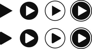 media player button icon set. Play buttons sign. Social media elements. Digital player monochrome progress bar music vector