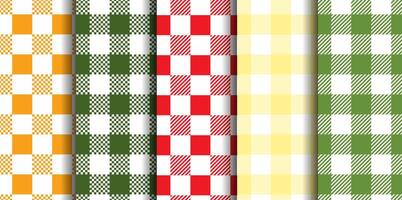 Vichy seamless set. Soft pastel checkered pattern. Ideal for Easter, fabric, and decor. vector