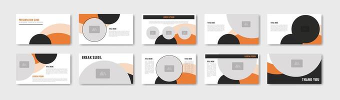 set of Business presentation template design background vector