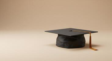 Graduation cap signifying academic achievement and educational milestones photo