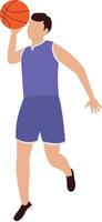 Basketball Player Illustration with Shooting Pose vector