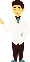 Male Doctor Character in Flat Design vector