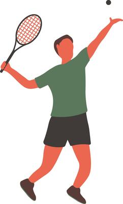Tennis Player Illustration