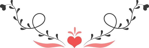 Valentine Dividers Element in Simple Design. vector