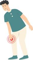 Guy Pain on Body Illustration. Painful Problem. vector