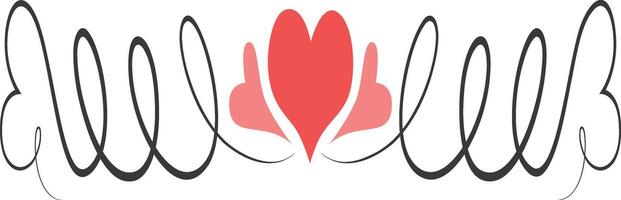Valentine Dividers Element with Simple Design vector