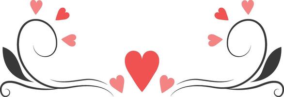 Valentine Dividers Element with Minimalist Design vector
