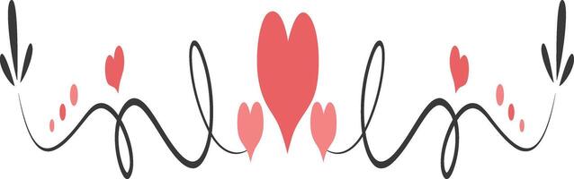 Valentine Dividers Element with Simple Design. vector